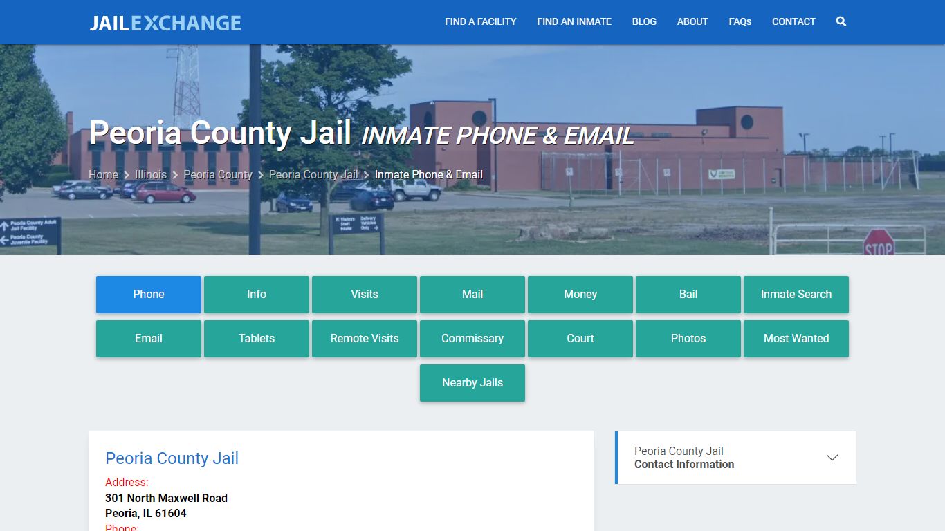 Inmate Phone - Peoria County Jail, IL - Jail Exchange