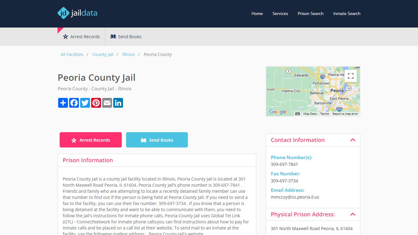 Peoria County Jail Inmate Search and Prisoner Info - Peoria, IL